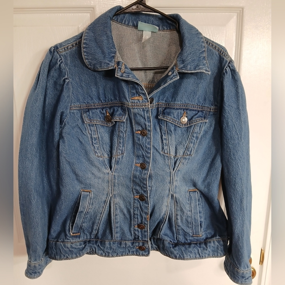 Future Collective Blue Jean Jacket denim jacket size S Cinched Western Festival